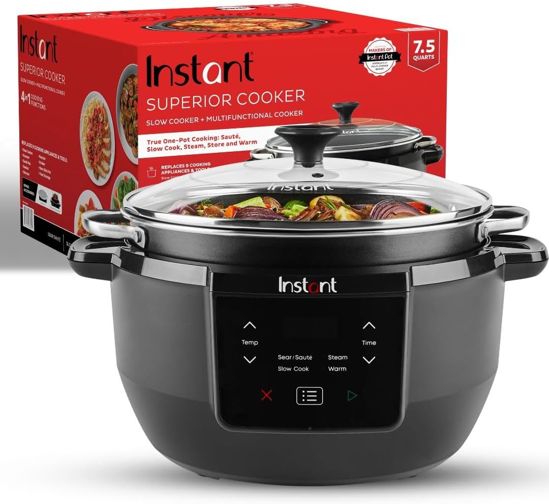 Instant Pot Superior Cooker 7.5QT Multicooker with 4 Functions