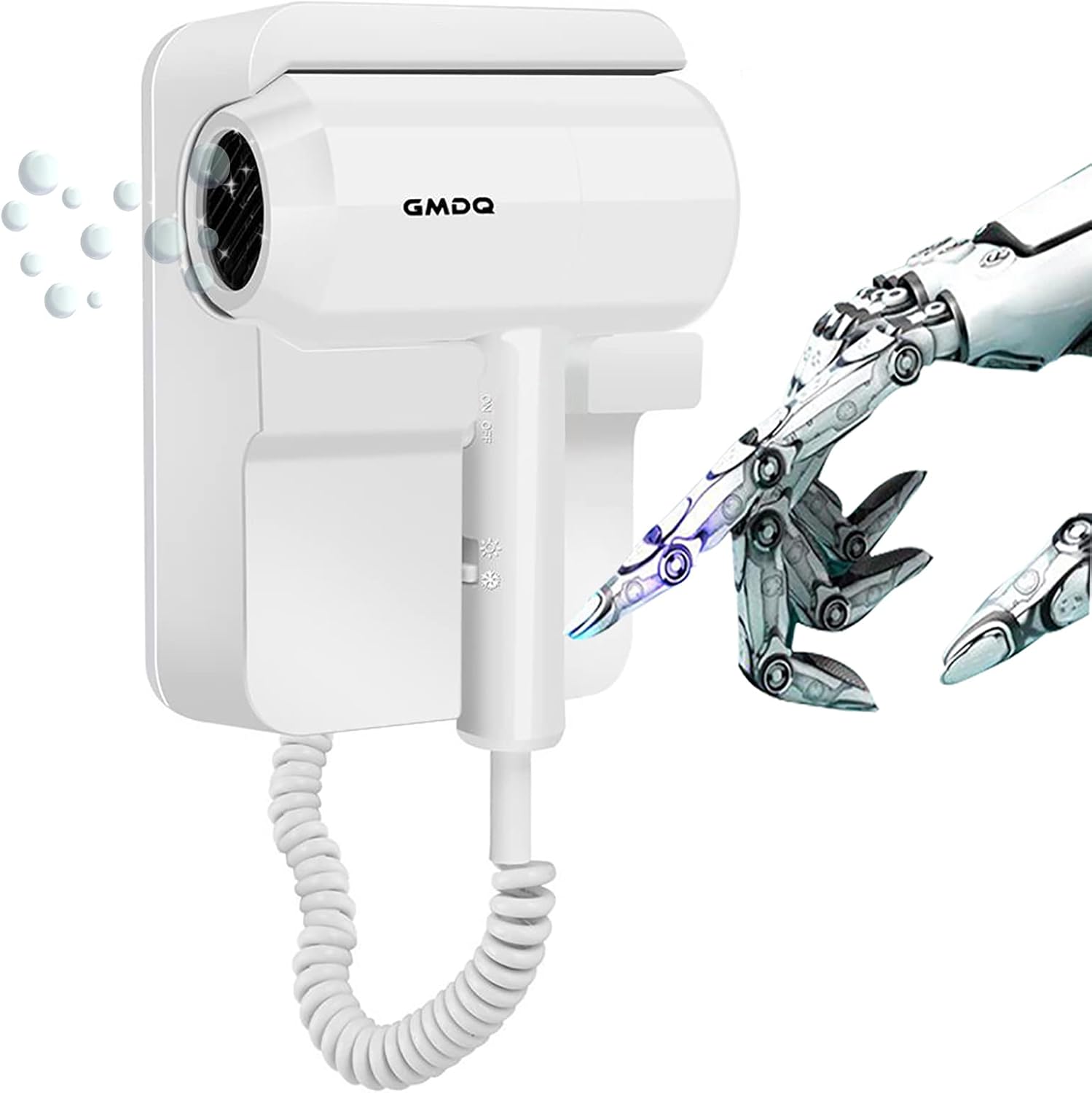Salon-Quality Wall Hair Dryer with Stand - Fast Drying