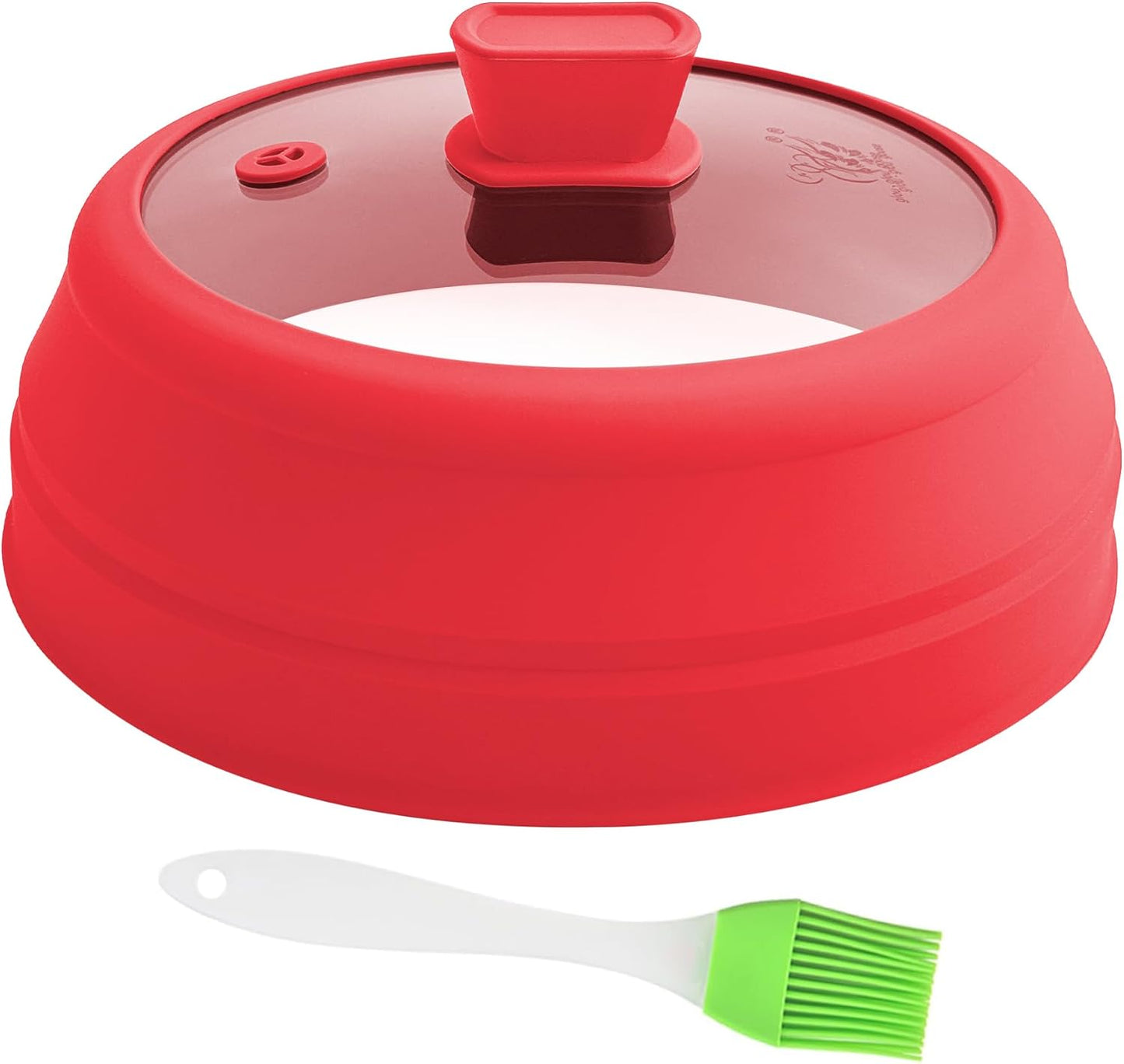 Collapsible 9 Microwave Cover - Splatter Protection & Easy Handling 
