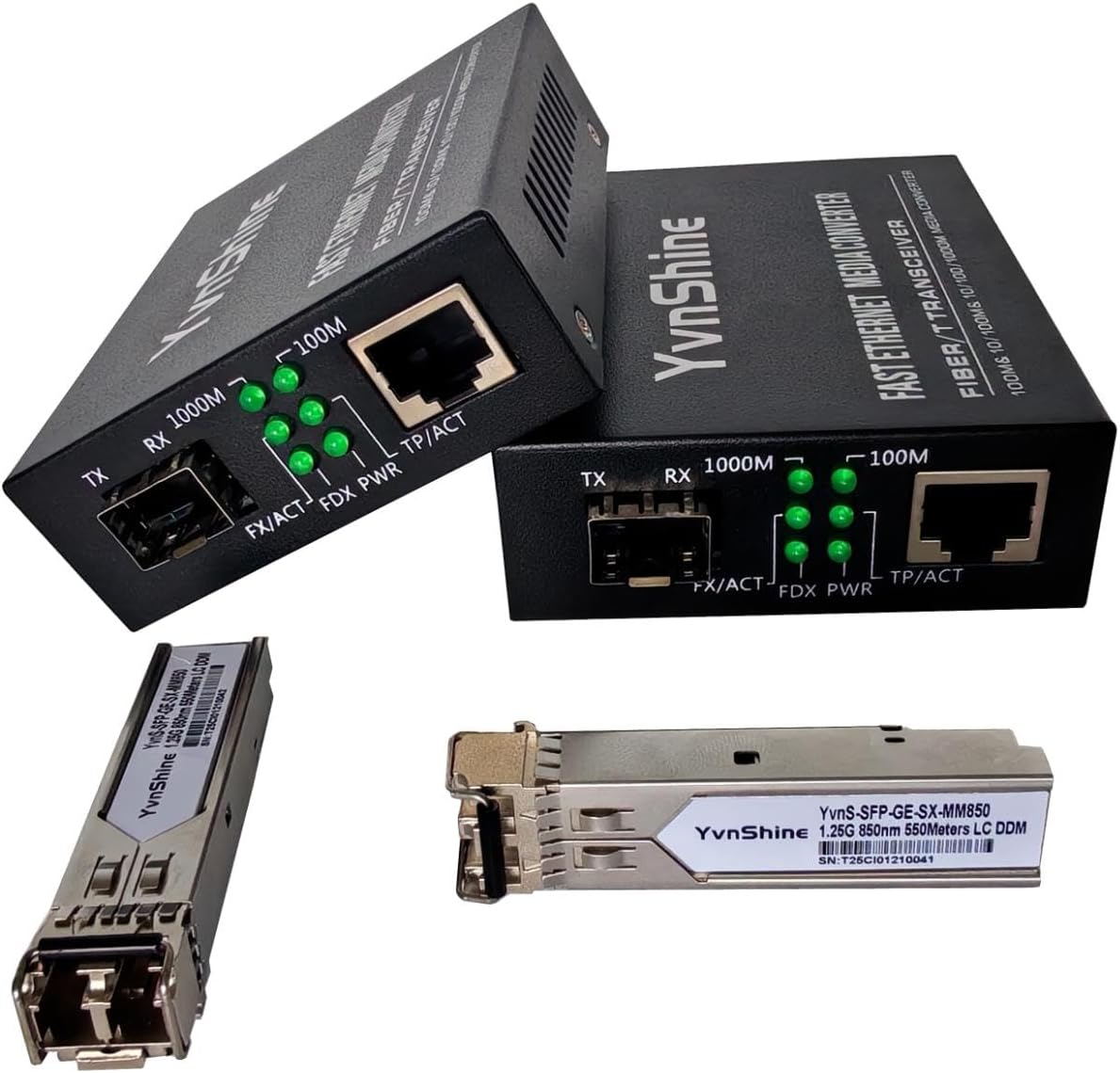 2 Pack Fiber Ethernet Media Converter for Reliable Networking