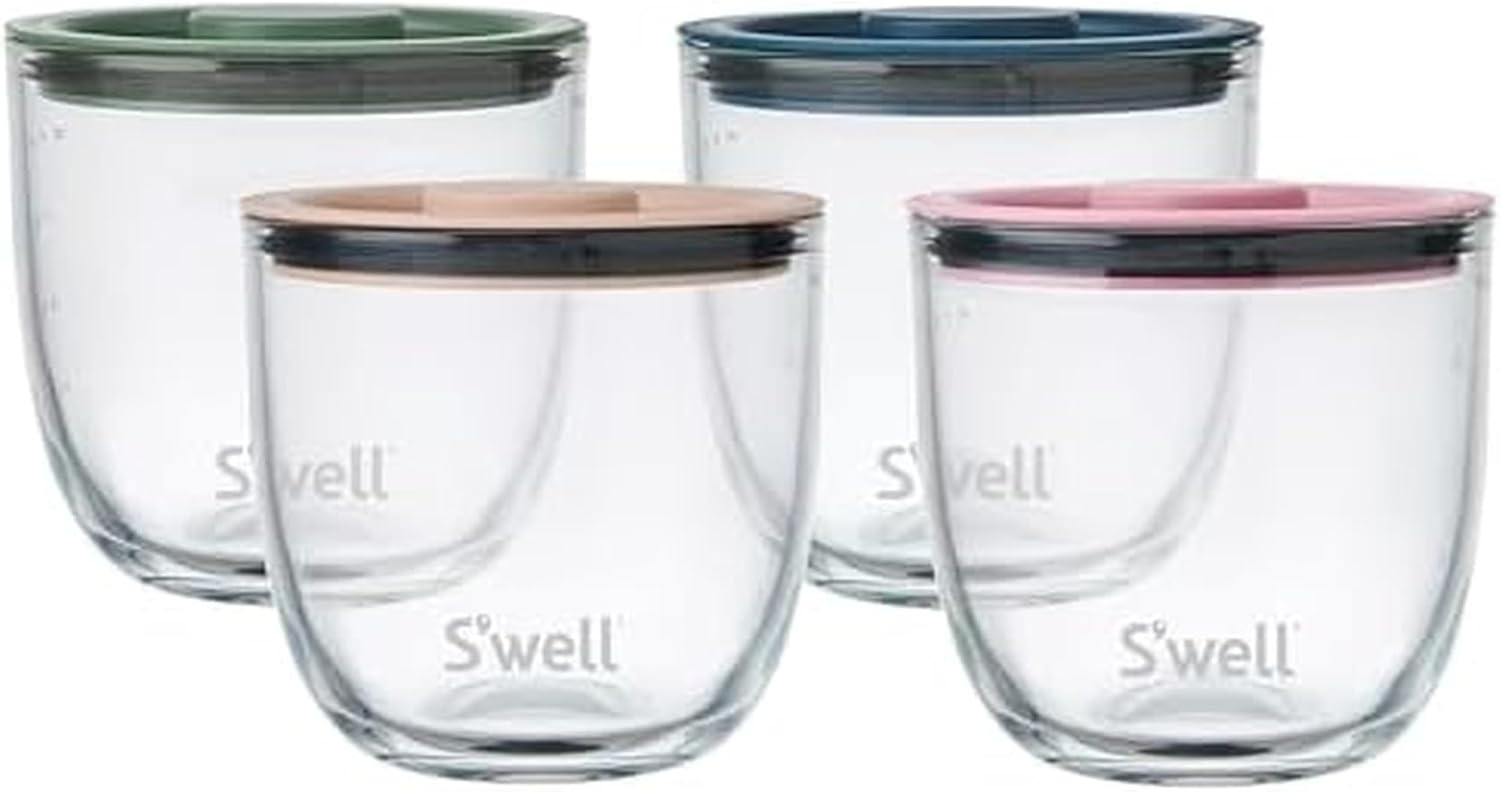 S'well 16oz Glass Prep Bowl Set of 4 for Easy Meal Prep