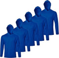 Mens Active Athletic Long Sleeve Hooded T-Shirts Set 5 Pack - Sun are