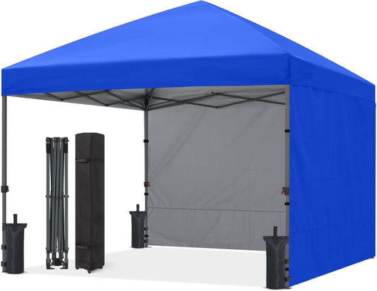 ABCCANOPY 10x10 Canopy Tent with 2 Sidewalls - Sun & Rain Protection