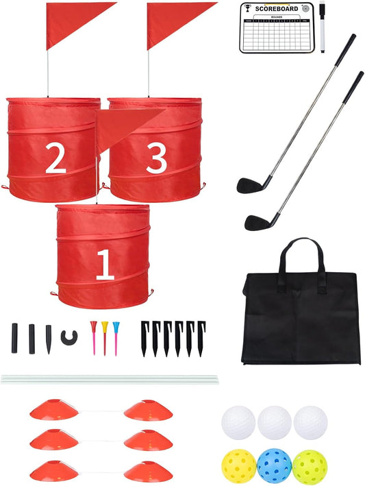 Portable Yard Golf Set for Fun & Practice