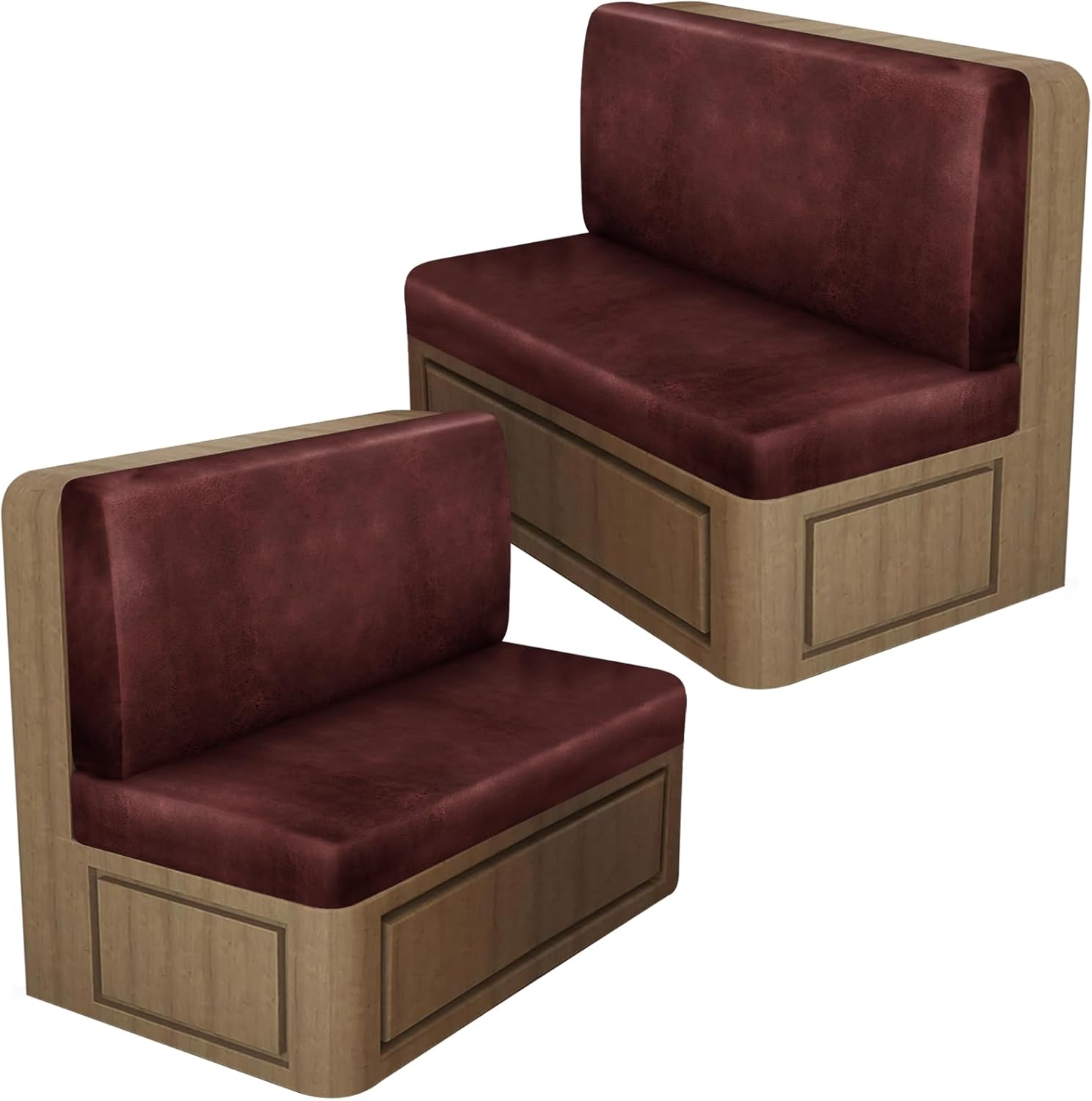 Leather Look RV Dinette Cushion Covers for Travel Trailers