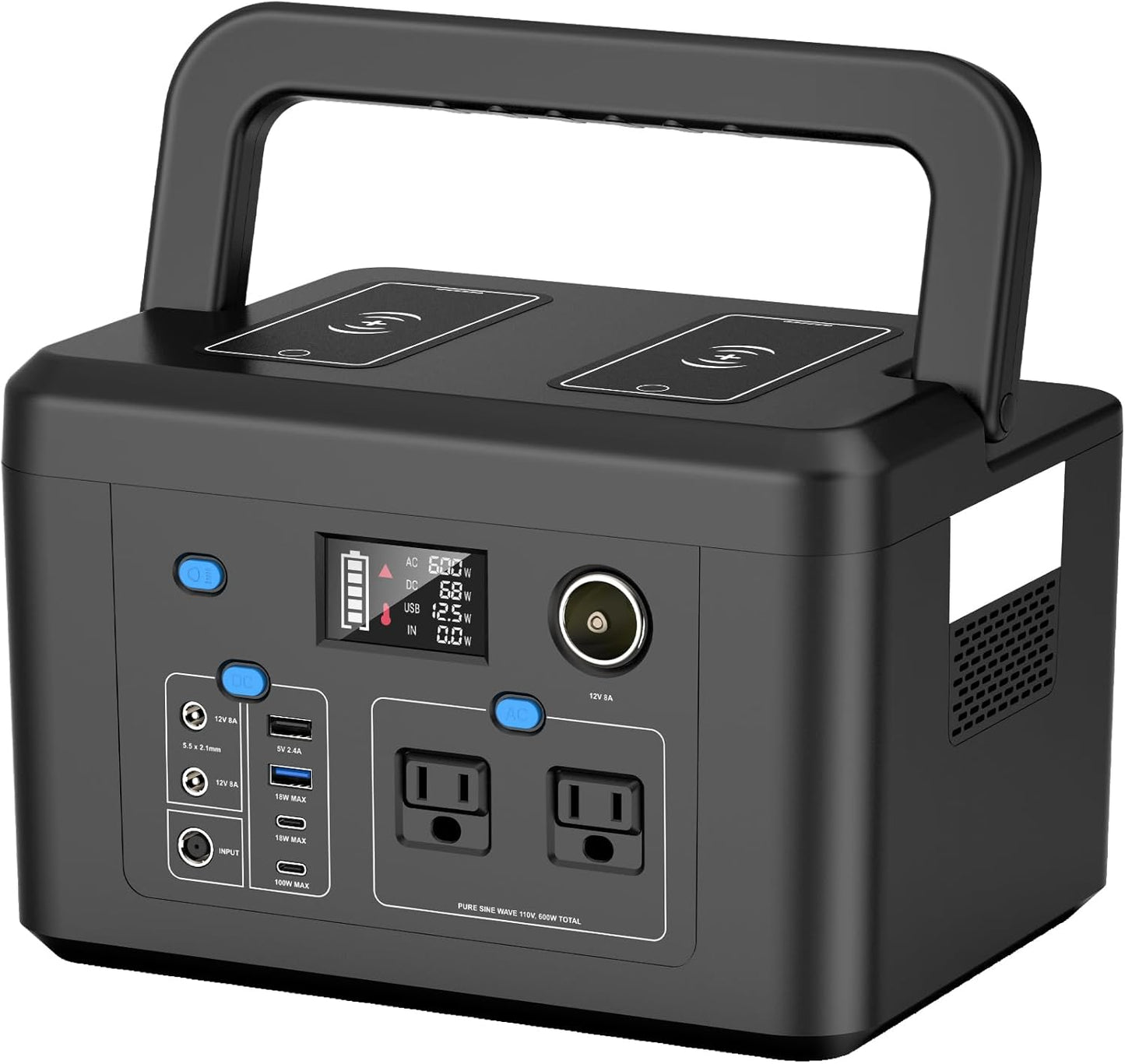 600W Powkey Portable Power Station: Efficient Power On-The-Go!