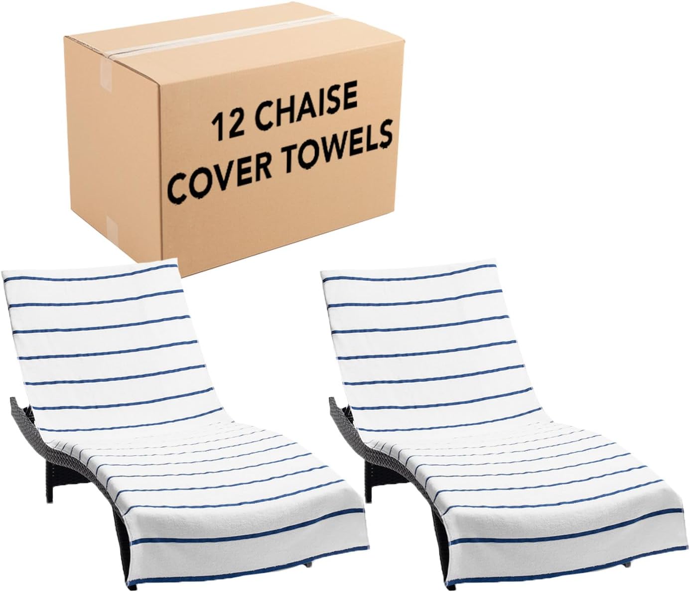 Arkwright Las Rayas Chaise Lounge Cover - Soft Cotton Striped Design
