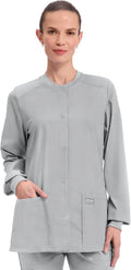 Cherokee Scrub for Women Snap Front Jacket WW340 - Flattering, Durable