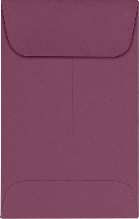 LUXPaper Coin Envelopes - Vintage Plum Mini Envelopes 500 Qty