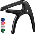 Sound Harbor Guitar Capo + 4 Free Picks, Black