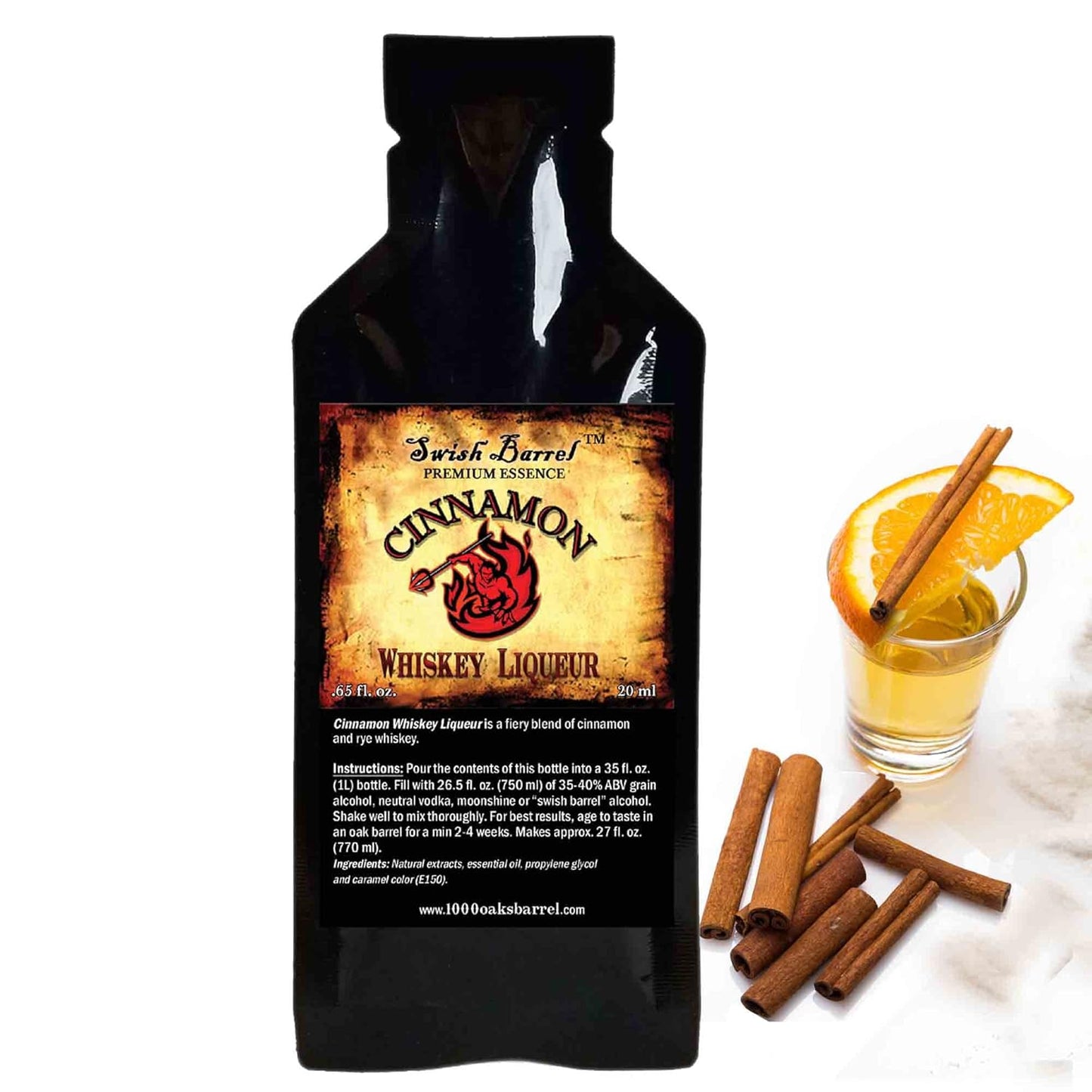 Cinnamon Whiskey Liqueur Essence | Premium Refill | Gourmet Flavor