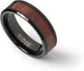 Tungsten Rings For Men - Beveled 8mm Wedding Band Ridge