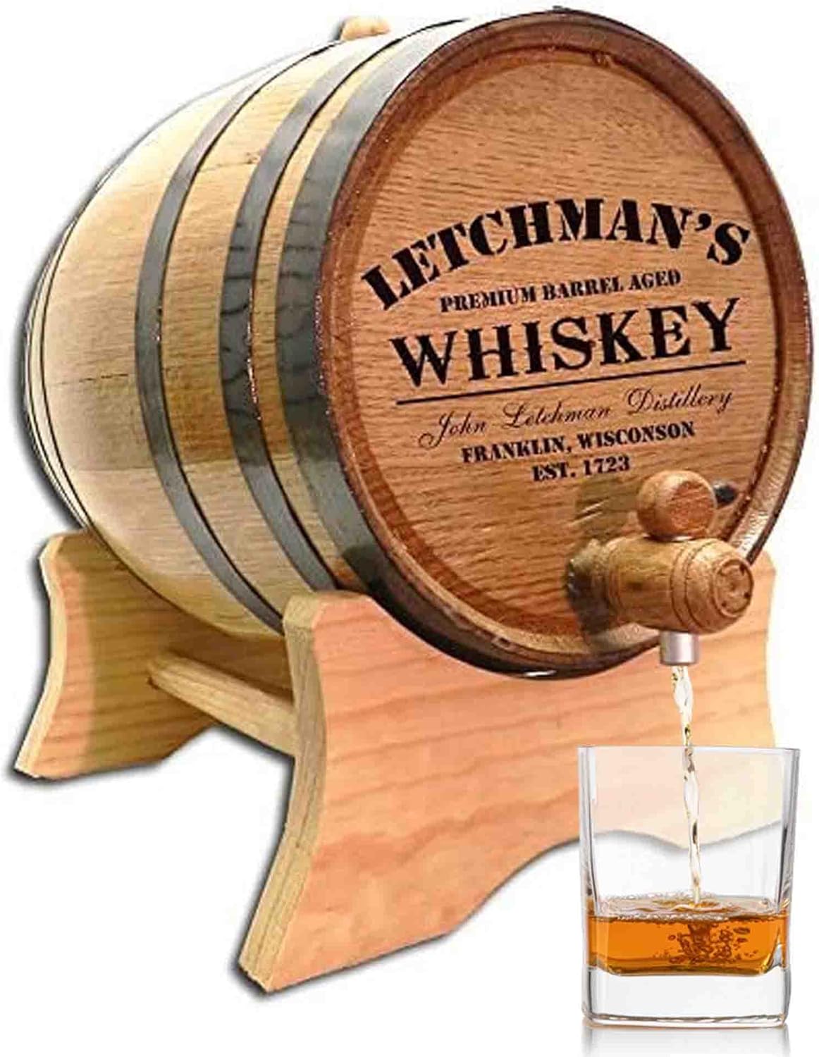 Personalized 10 Liter Oak Whiskey Aging Barrel for Spirits