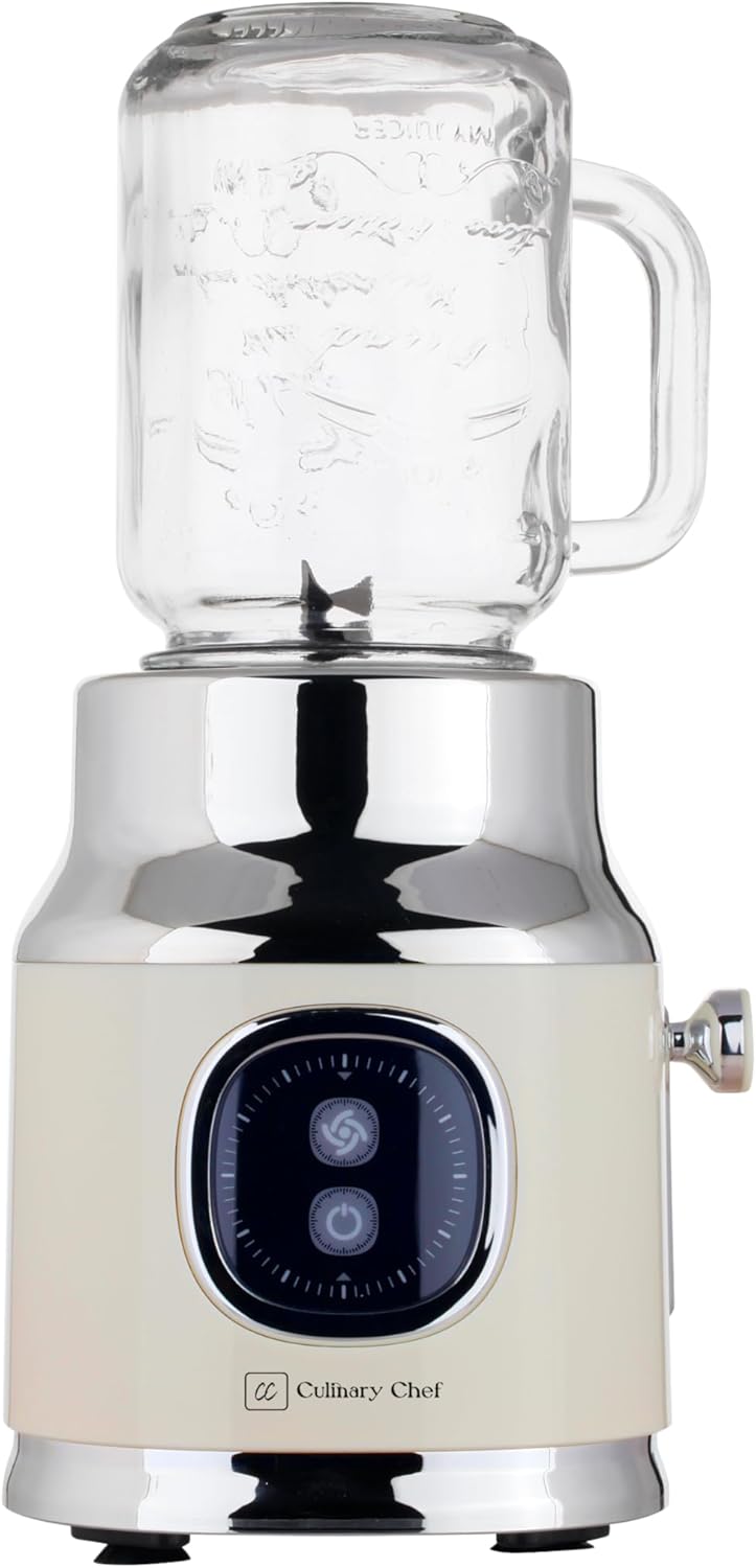 CULINARY CHEF Retro Smoothie Maker: Shake & Blend with Style