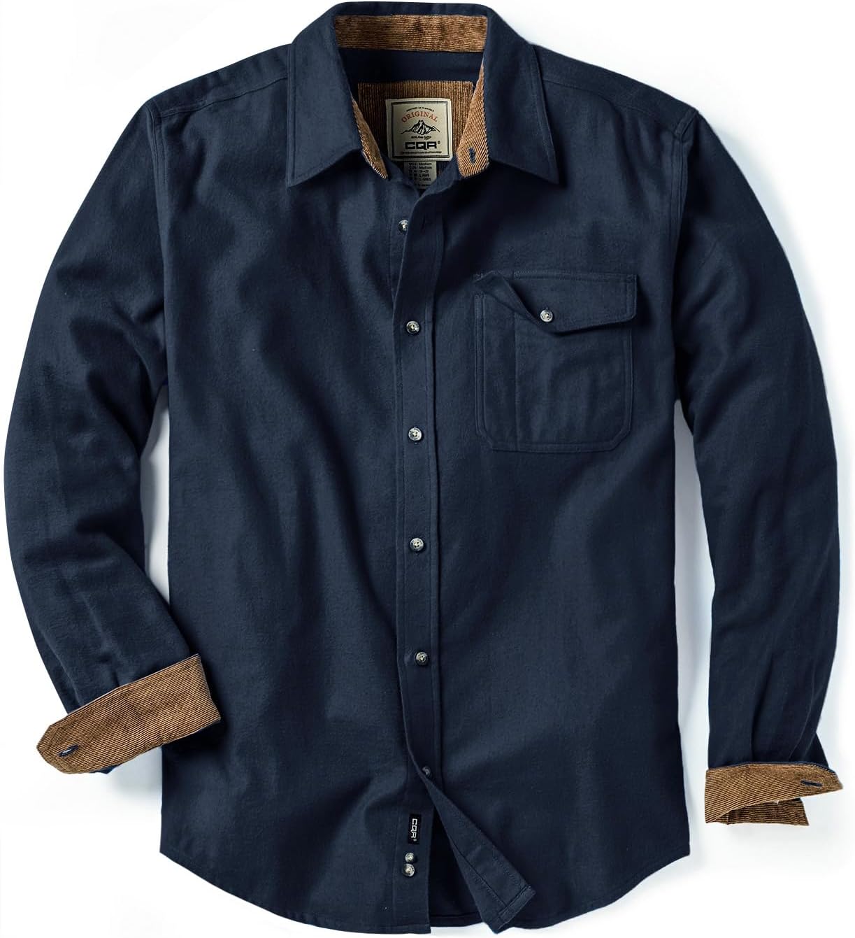 CQR Men's All Cotton Flannel Shirt for Ultimate Comfort Outdoors