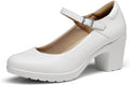 DREAM PAIRS Chunky Low Block Heels Mary Jane Pumps - Comfortable Shoes