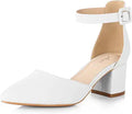 Ankis Closed Toe Heels for Women - Stylish Low Block Pumps