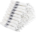 Supernal 60 Pack Silver Plastic Silverware Set - Pre Rolled Cutlery