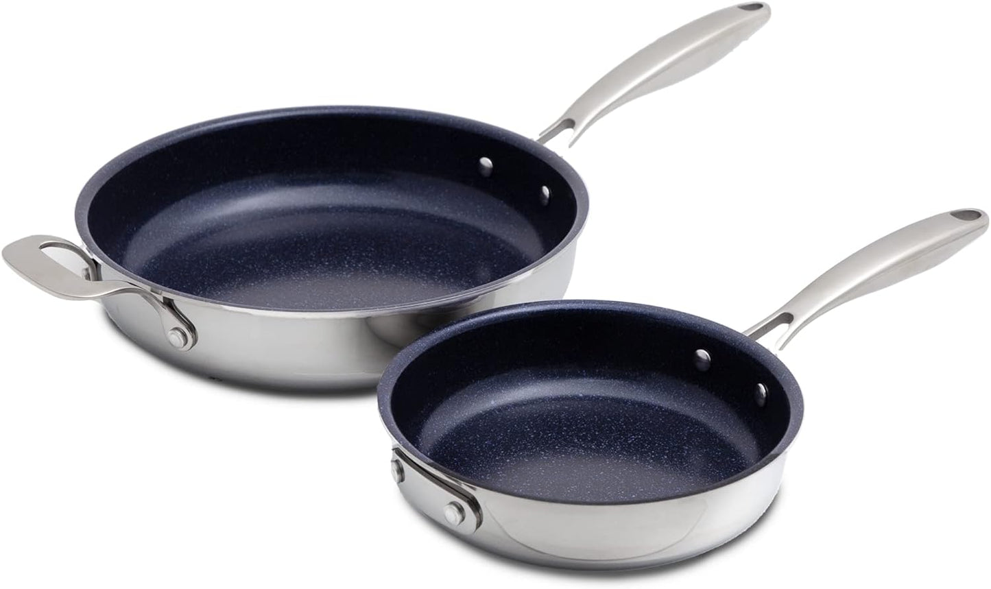 Nuwave Pro-Smart Fry Pan Set with Healthy Duralon Blue Coating