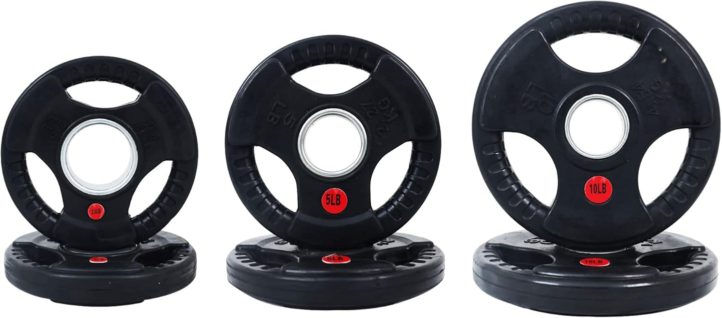 Signature Fitness Olympic 2-Inch Cast Iron Weight Plates Set