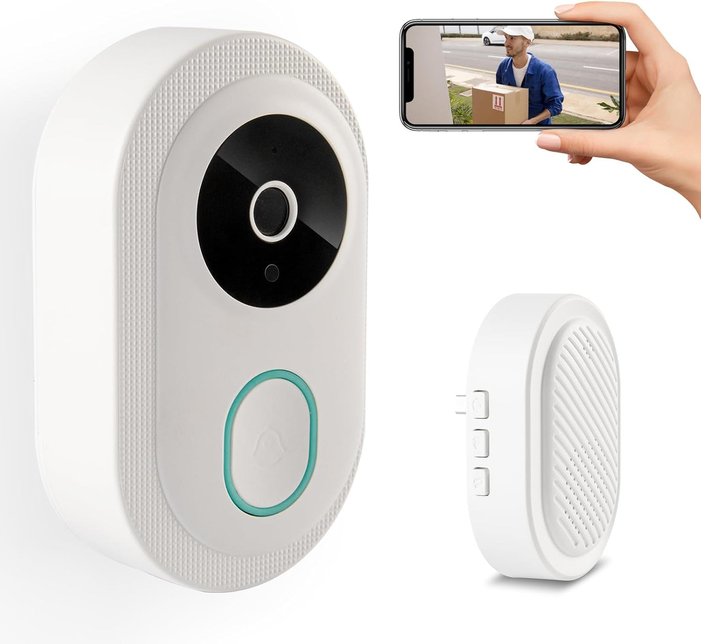 Wireless Video Doorbell HD Camera: Crystal Clear Security with Voice Change & Night Vision