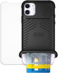 Scooch for iPhone 11 Case with Card Holder Black - Wingmate Wallet