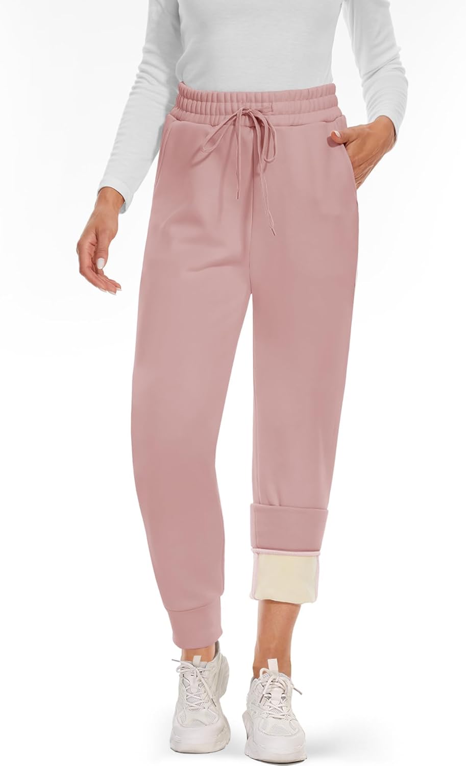 Fleece Lined Sweatpants for Women - Warm Thermal Joggers