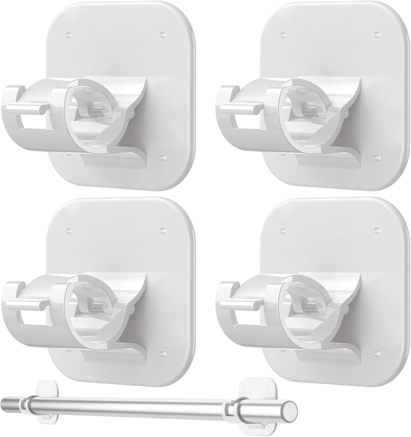 Renter-Friendly Adhesive Curtain Rods - Easy Installation!