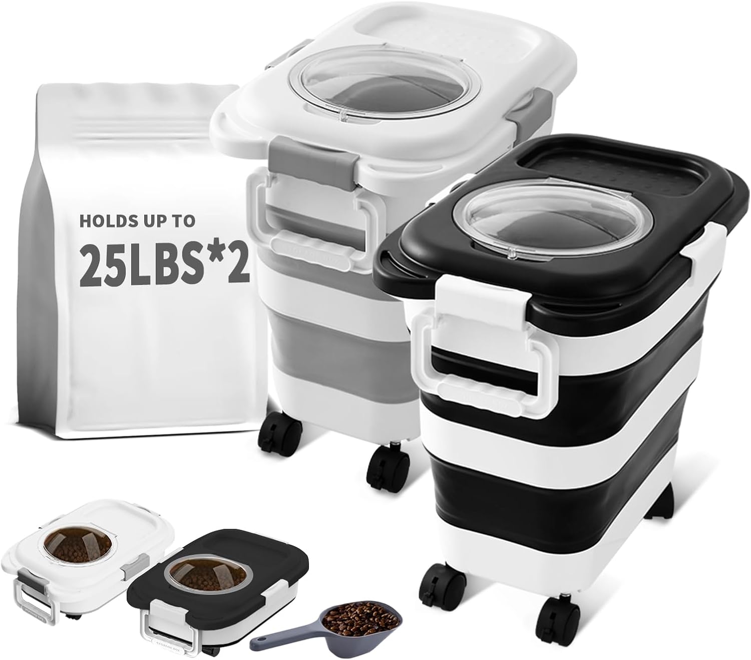 25 Lbs Dog Food Storage Container for Fresh Pet Food Storage