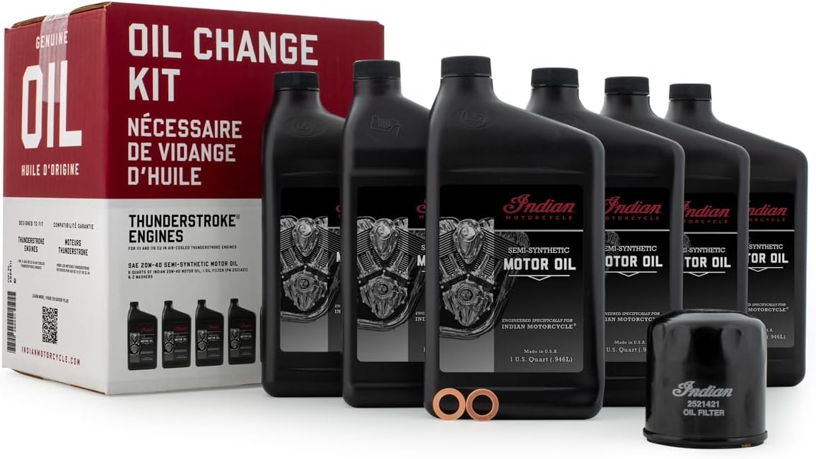 Indian Motorcycle Oil Change Kit for Thunderstroke Engines