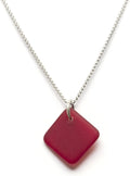Sea Glass Delicate Diamond Pendant - Handcrafted Sterling Silver