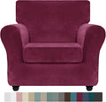 Luxury Velvet Chair Slipcovers with Arm - Soft, Anti-Slip Protection