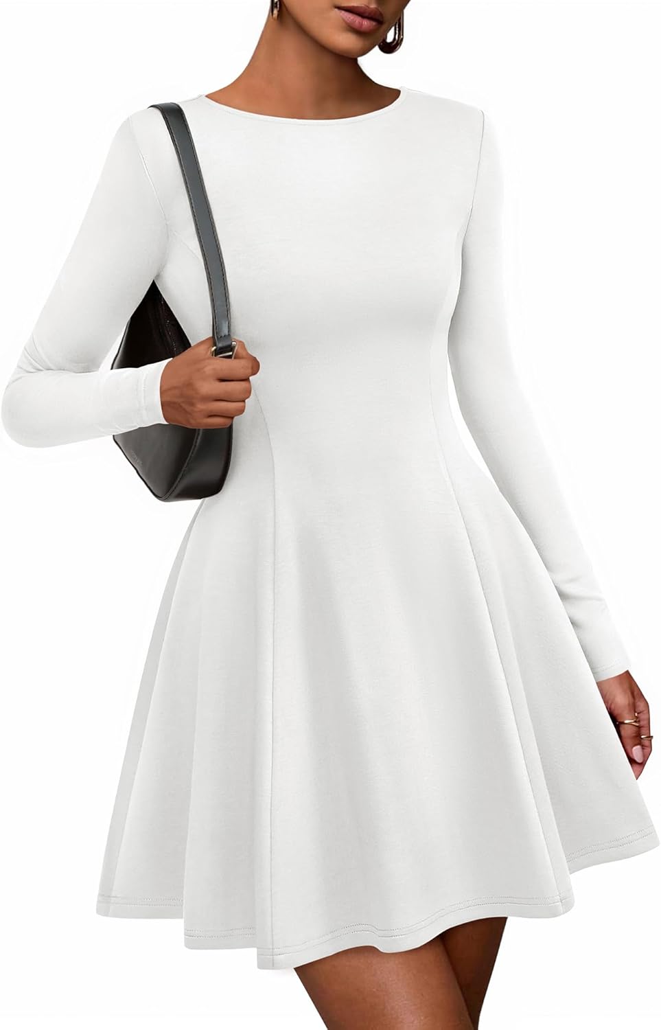 Elegant Classy Flowy A Line Long Sleeve Cocktail Dress for Women
