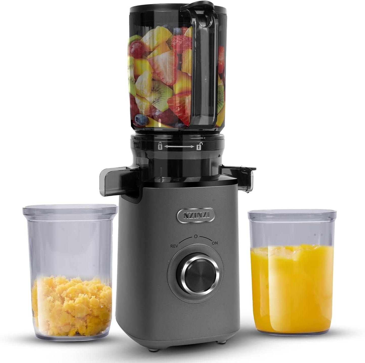 High Yield Masticating Juicer - Easy Clean - Large Chute - NZINZI