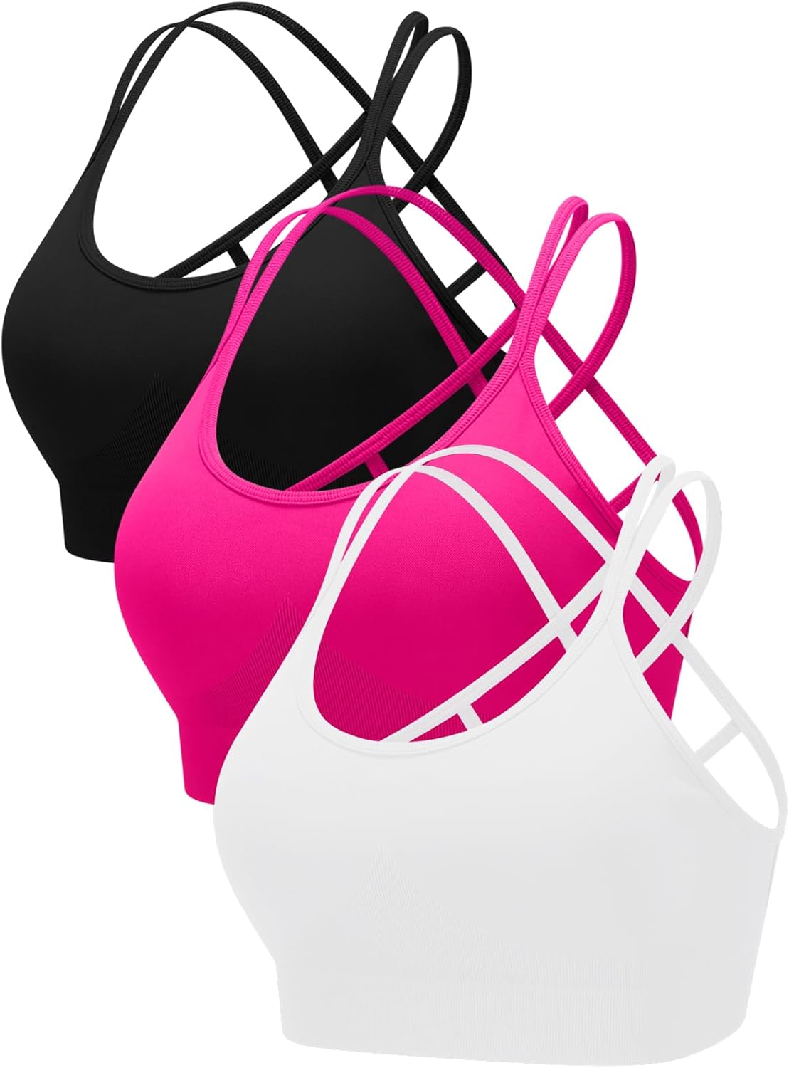 RUNNING GIRL Criss Cross Back Sports Bra for Women - Stylish Fit