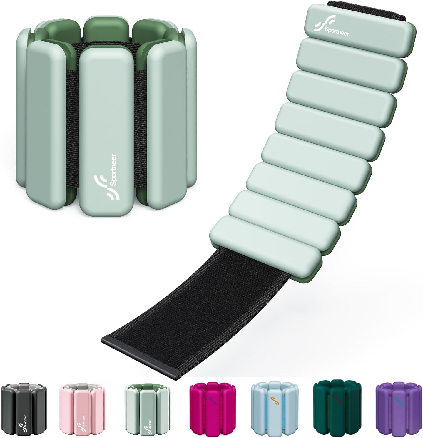Sportneer Adjustable Wrist & Ankle Weights for Fitness Workouts