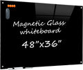 Glass Dry Erase Black Board Magnetic Blackboard 48in x 36in