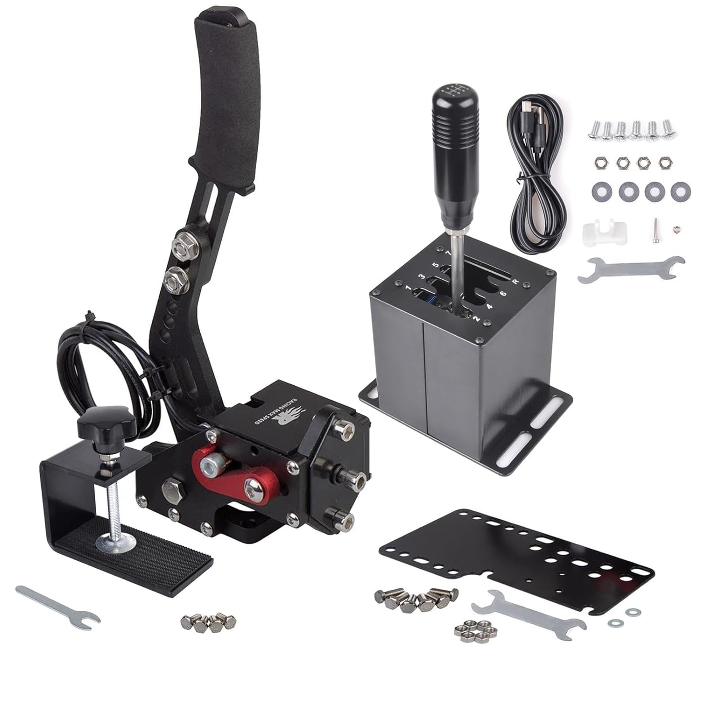 CNRAQR PC USB Handbrake and Racing Game Simulator Shifter Review