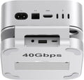 Qwiizlab 40Gbps Mac mini M4/M4 Pro Stand Hub - NVMe SSD Enclosure