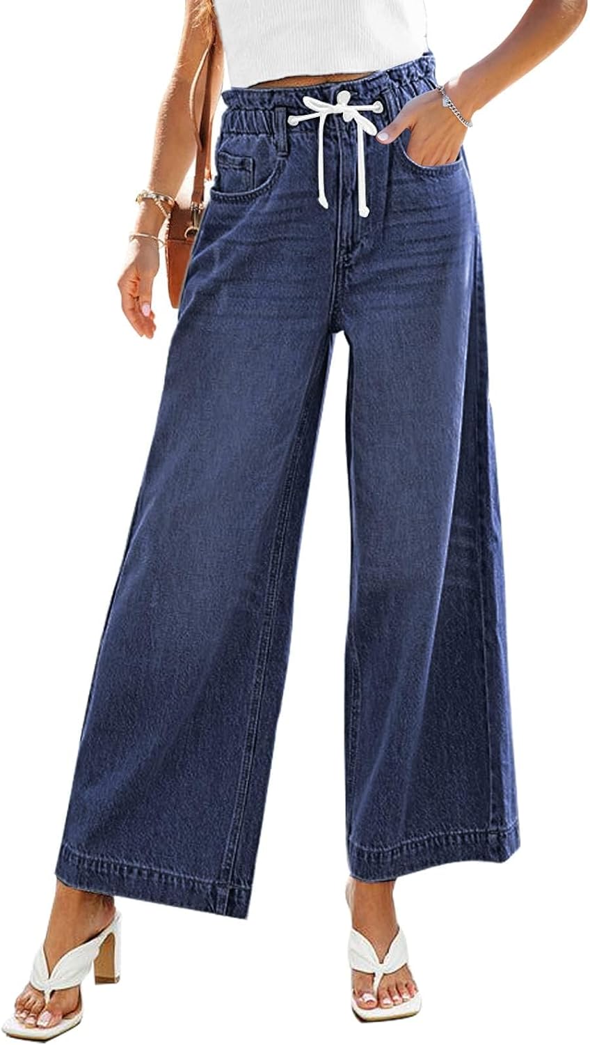 GRAPENT Wide Leg Jeans for Women - Stylish High Waisted Pants