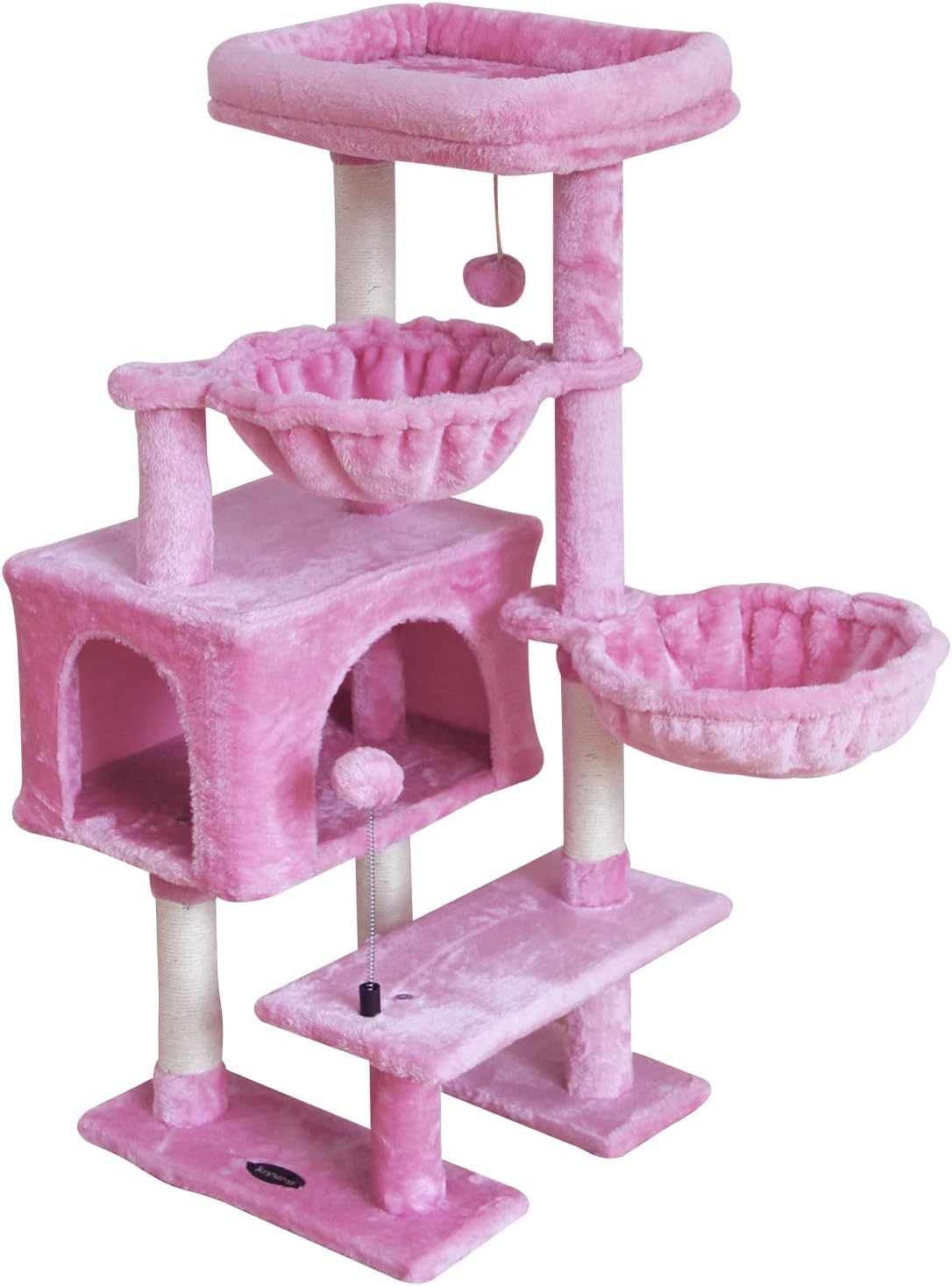 KIYUMI Cat Tree Tower with Hammock and Scratching Post for Cats