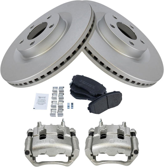 TRQ Front Brake Pad & Rotor Kit for 2007-2009 Ford Edge