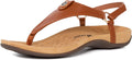 Athlefit Women's Orthopedic T-Strap Sandals - Cushioned Arch Support