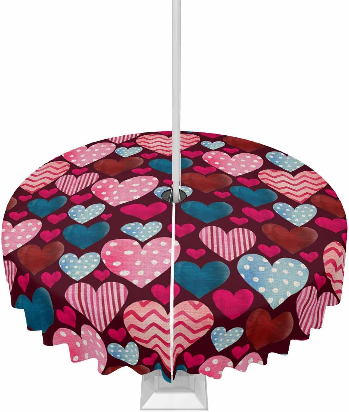 Valentine's Day Waterproof Round Tablecloth - CosyBright