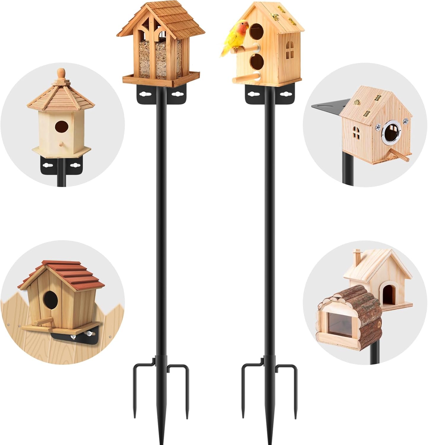 80 Inch Adjustable Bird Feeder Pole for Outdoor Birdwatching