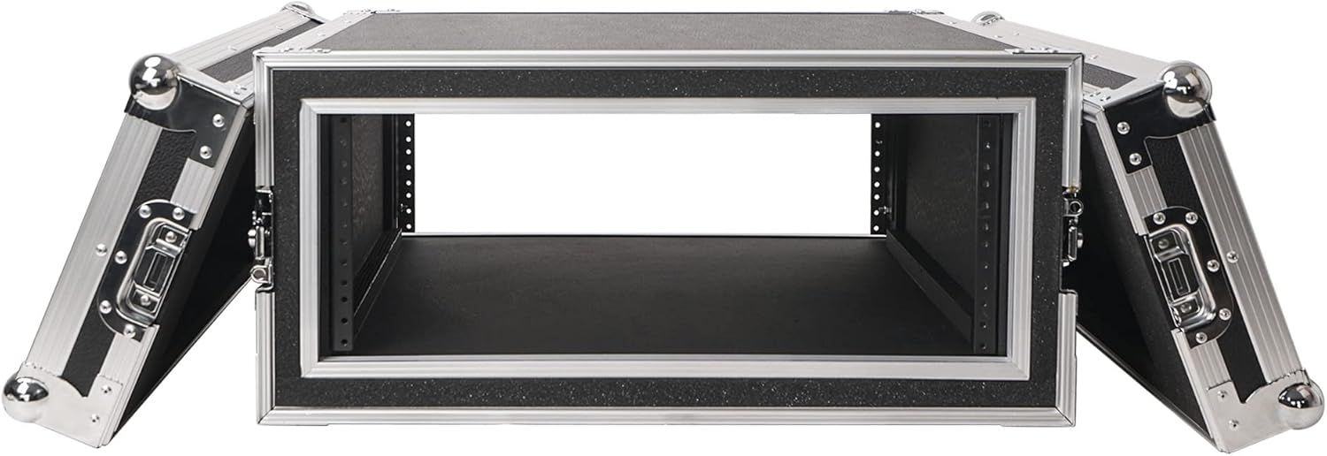 Sound Town Shock Mount 4U ATA Plywood Rack Case for Pro Gear