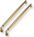 12 in Hole Center Champagne Bronze Cabinet Pulls 5 Pack - Heavy Duty
