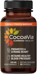 CocoaVia Cardio Health 60 Capsules - 30 Day 500mg Cocoa Flavanols