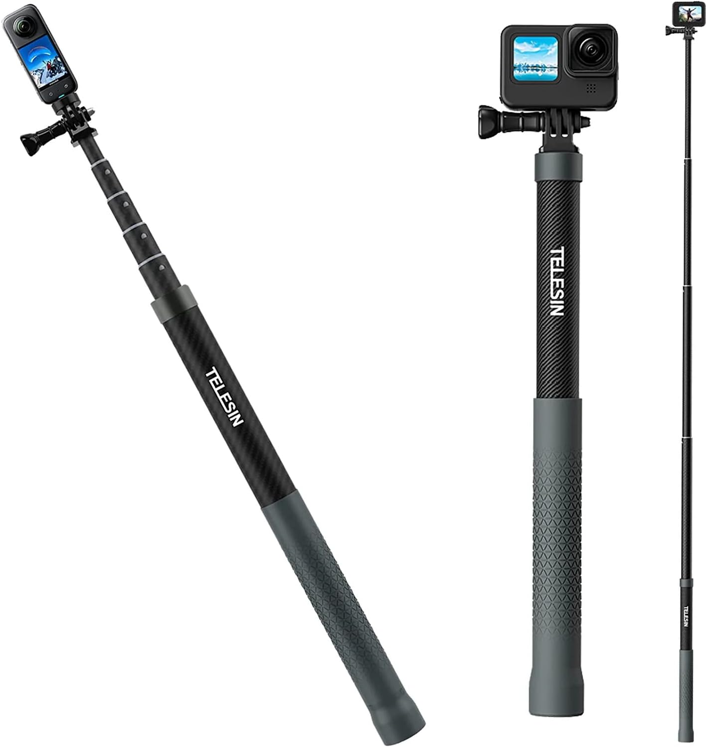TELESIN G3 Invisible Selfie Stick for GoPro and Insta360 Use