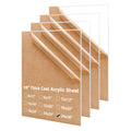 KINLINK 24x36 Plexiglass Sheets 1/8 in Clear Cast Acrylic - 4 Pack